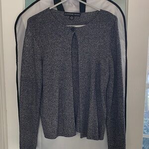 Josephine Chaus Black and White Heathered Women's Sweater